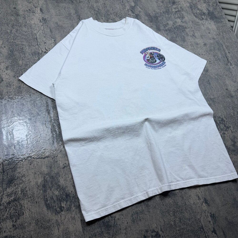 Vintage Y2K 03 Motorcycle FudPucker Pelican Bikeweek Florida Size Large